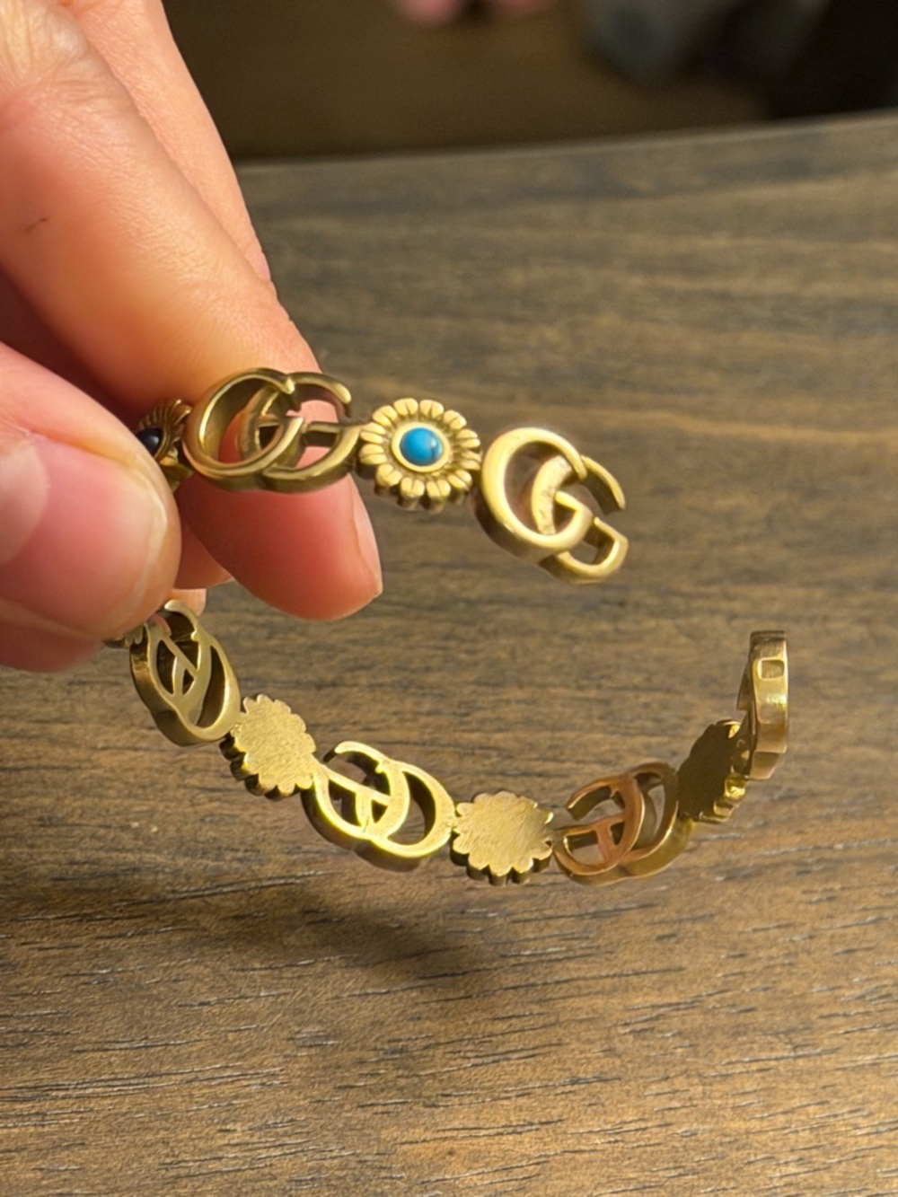 Gold Gucci Cuff Bracelet - Picture 7 of 8